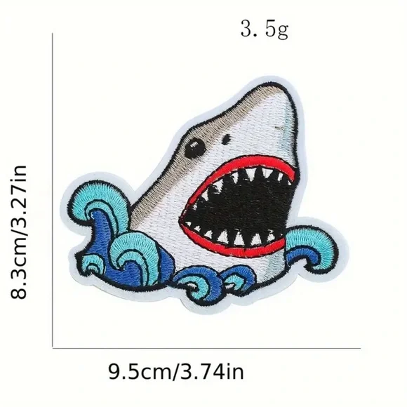 Jaws Embroidered Patch - Picture 2 of 4